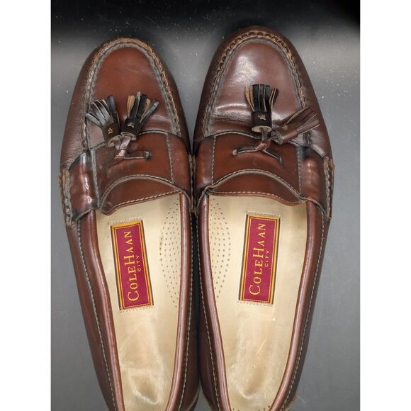 Cole Haan City Pinch Tassel Loafers Burgundy Men\'s Size 9 D main image 5